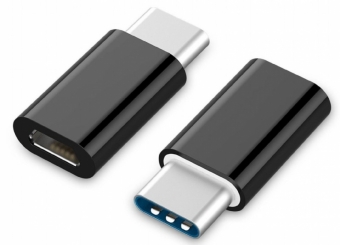 Gembird OTG USB Type C Male - MicroUSB Female Black