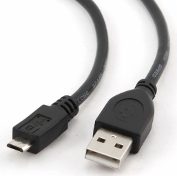 Kabelis Gembird USB Male - MicroUSB Male 1m Black