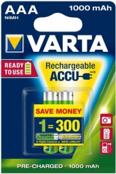 Rechargable Batteries Varta AAA 1000mAh (2 Pack)