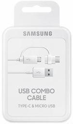 Samsung USB Male - MicroUSB Male / Type C Male White 1.5m
