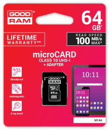 Goodram 64GB microSDXC class 10 UHS I + Adapter