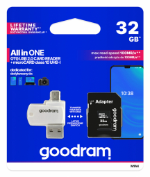 Goodram MicroSD 32GB All in one class 10 UHS I + Card reader