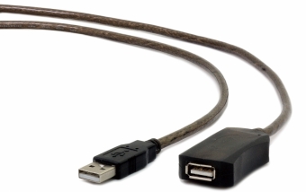 Kabelis Gembird Active USB Male - USB Female 5m Black