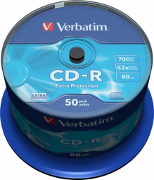 Matricas CD-R Verbatim 700MB 1x-52x Extra Protection 50 Pack Spindle