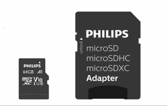 Philips 64GB MicroSDXC + Adapter