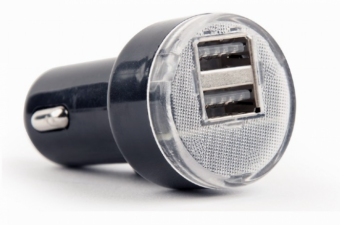Gembird USB Car charger 2-port Black