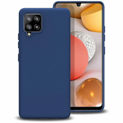 Mocco Liquid Silicone Soft Back Case for Samsung Galaxy A42 5G Blue