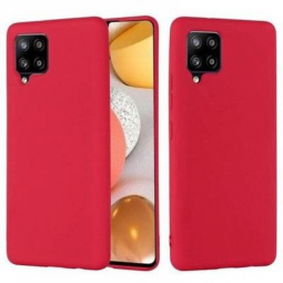 Mocco Liquid Silicone Soft Back Case for Samsung Galaxy A42 5G Red