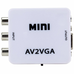 RoGer Adapter RCA to VGA Signal +Audio White