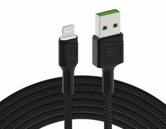 Green Cell USB Male - Lightning Male 1.2m Fast Charging