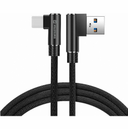 Swissten L Type Textile Universal Quick Charge 3.1 USB to USB-C Cable 1.2m Black