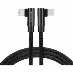 Swissten L Type Textile Universal Quick Charge 3.1 USB-C to Lightning Cable 1.2m Black