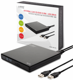 Savio External Slim CD/ DVD R/ RW – USB Drive