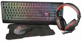 Perifērijas komplekts Trust Ziva 4-in-1 Gaming Bundle Black