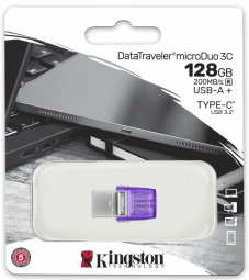 Zibatmiņa Kingston DataTraveler microDuo 3C 128GB USB Type-A + USB Type-C