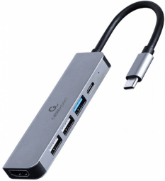 Docking station Gembird USB Type-C 5-in-1 Grey