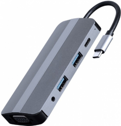Docking station Gembird USB Type-C 8-in-1 Silver