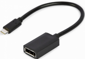 Kabelis Gembird USB Type-C Male - DisplayPort Female 4K 15cm Black