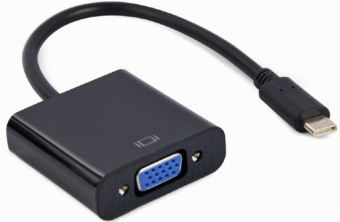 Adapteris USB Type-C Male - VGA Female 15 cm Black