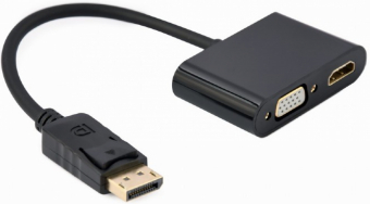Adapteris Gembird DisplayPort Male - HDMI Female + VGA Female Black