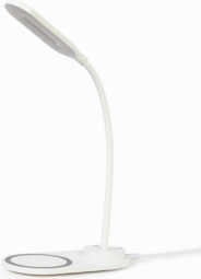 Galda lampa Gembird Desk Lamp with Wireless Charger White
