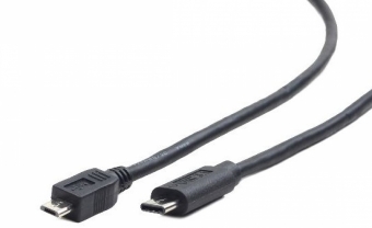 Kabelis Gembird MicroUSB Male - Type C Male 1.8m Black