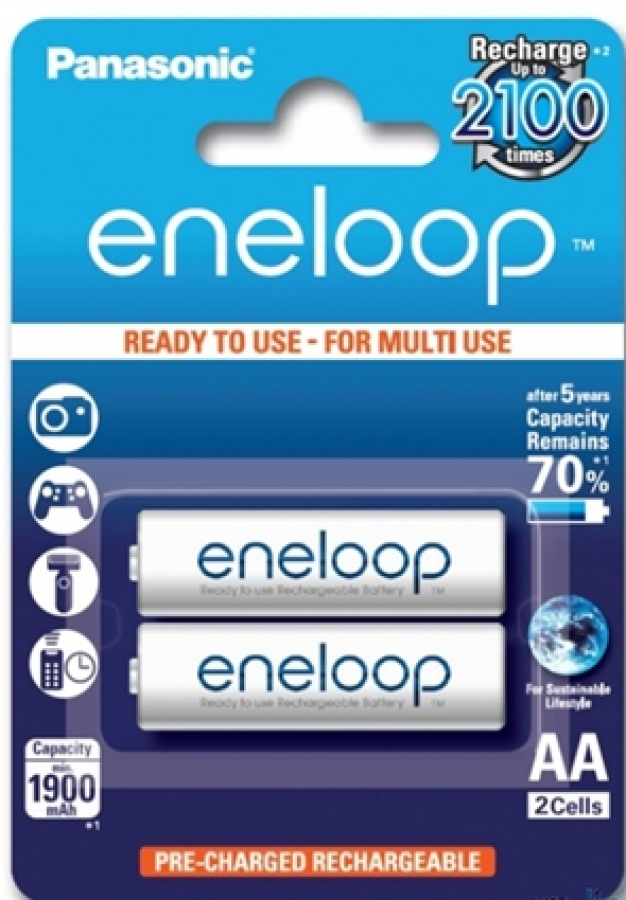 Batteries Panasonic Rechargeable AA Ni-MH 2pcs (BK-3MCCE-2BE)