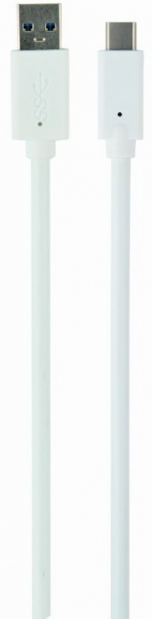 Kabelis Gembird USB-A Male - USB Type-C Male 1m White (CCP-USB3-AMCM-1M-W)