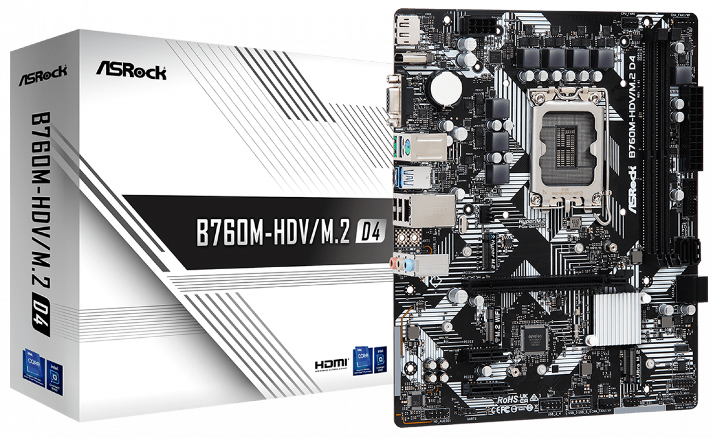 Pamatplate Asrock B760M-HDV/ M.2 D4 (90-MXBL40-A0UAYZ)