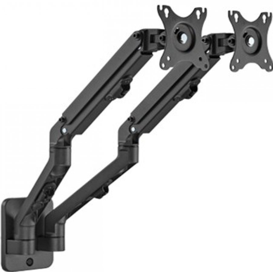 Monitora stiprinājums Gembird Adjustable Wall 2-display Mounting Arm 17”-27” (MA-WA2-01)