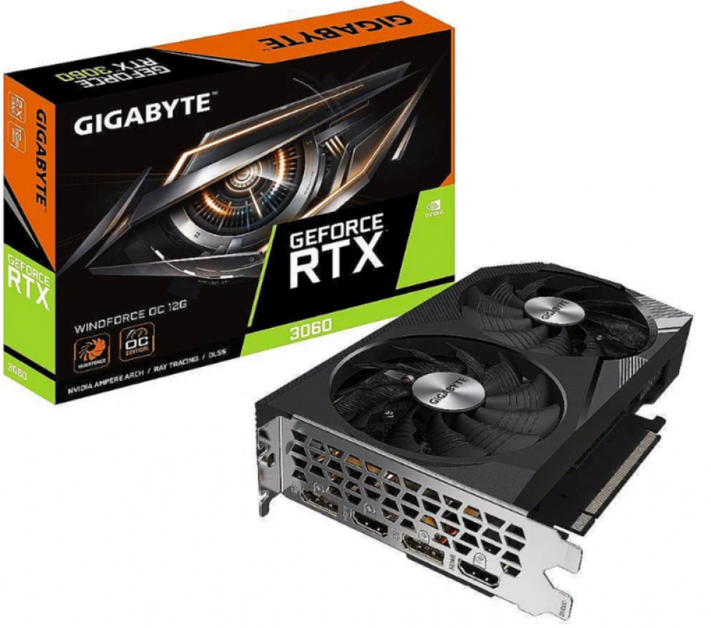 Videokarte Gigabyte GeForce RTX 3060 12GB WindForce OC rev. 2.0 (GV-N3060WF2OC-12GD 2.0)