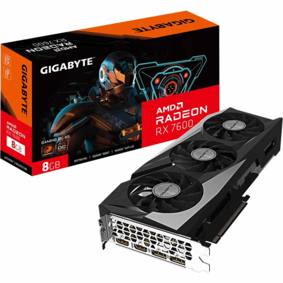 Videokarte Gigabyte Gaming OC Radeon RX 7600 (GV-R76GAMINGOC-8GD)