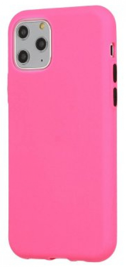 Maciņš Mocco Soft Cream Silicone Apple iPhone 12 / 12 Pro Spilgti Rozā (MO-SC-AP-IPH12P-PI)