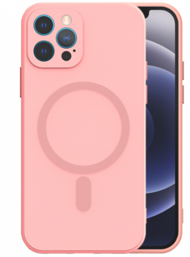Maciņš telefonam Mocco MagSilicone Soft Back Case Apple iPhone 14 Plus Rozā (MO-MAGSI-BC-AP-IPH14PL-PI)
