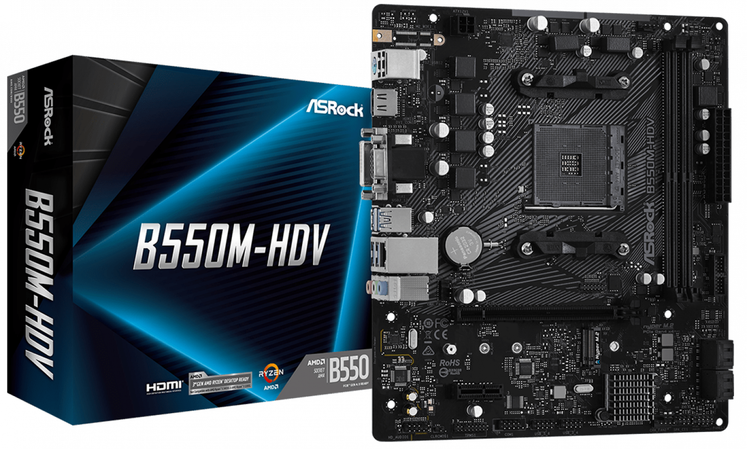 Pamatplate Asrock B550M-HDV (90-MXBDJ0-A0UAYZ)