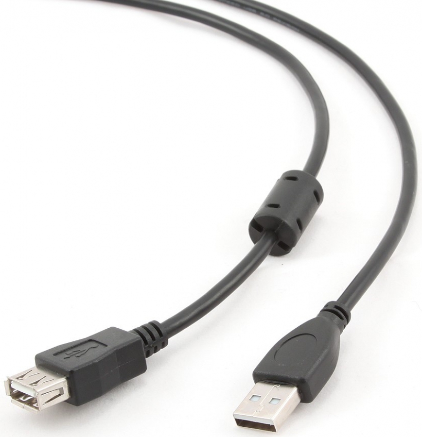 Kabelis Gembird USB Male - USB Female 4.5m Black (CCF-USB2-AMAF-15)