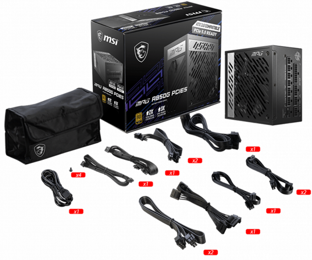 Power supply unit MSI MPG A850G PCIE5 850W (MPGA850GPCIE5)