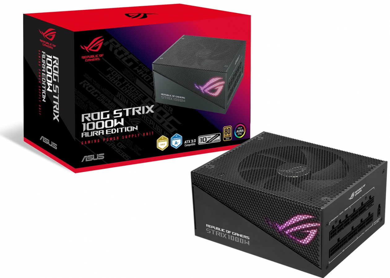 Barošanas bloks Asus ROG STRIX 1000W Gold Aura Edition (90YE00P1-B0NA00)