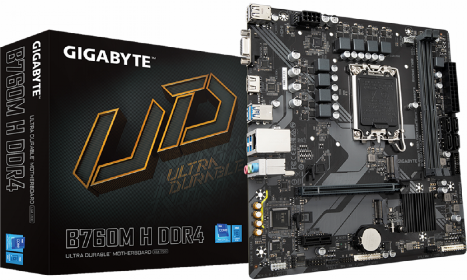 Pamatplate Gigabyte B760M H DDR4 (rev. 1.0) (B760MHDDR4)