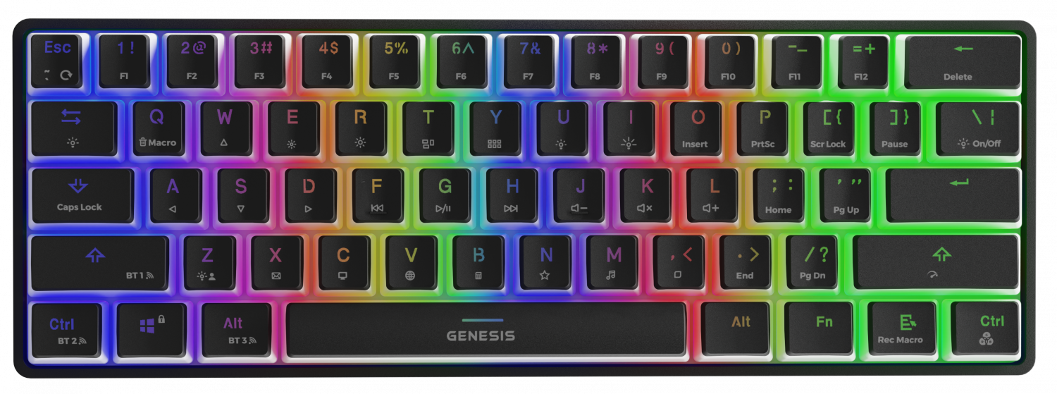Klaviatūra Genesis Thor 660 RGB Black (NKG-1914)