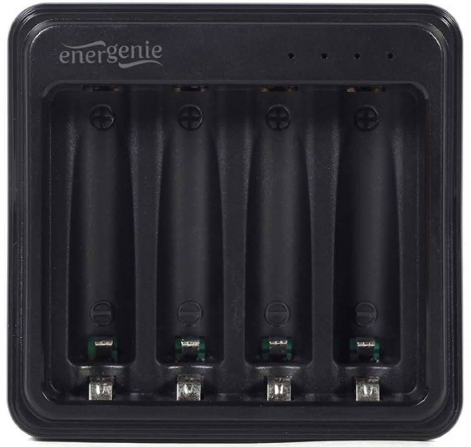 Bateriju lādētājs Gembird USB 4-slot for AA/ AAA Black (BC-USB-03)