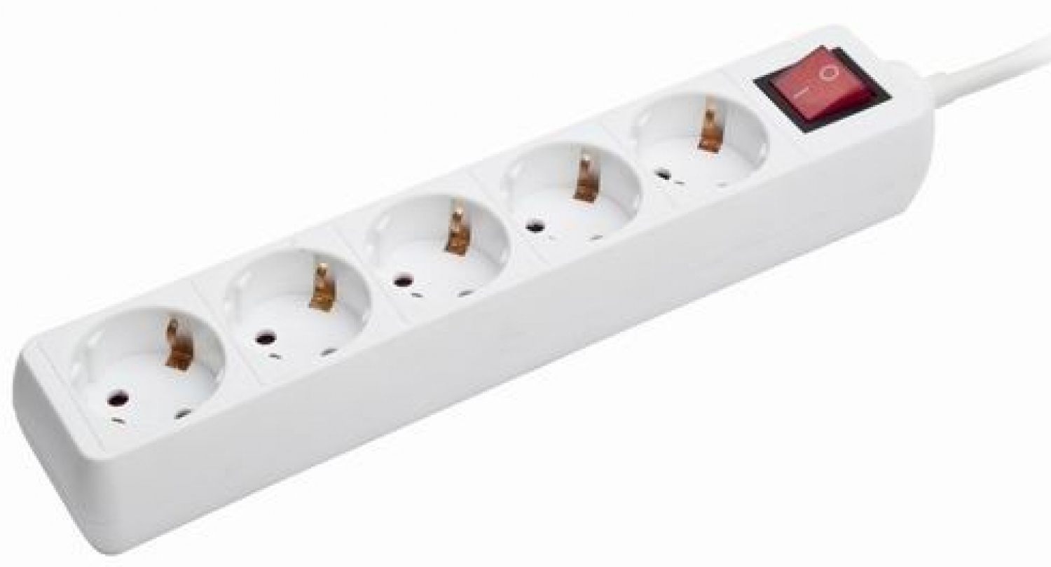 Pagarinātājs Gembird Power Cube Surge Protector 5 Sockets 1.8m White (SPG4-C-6)