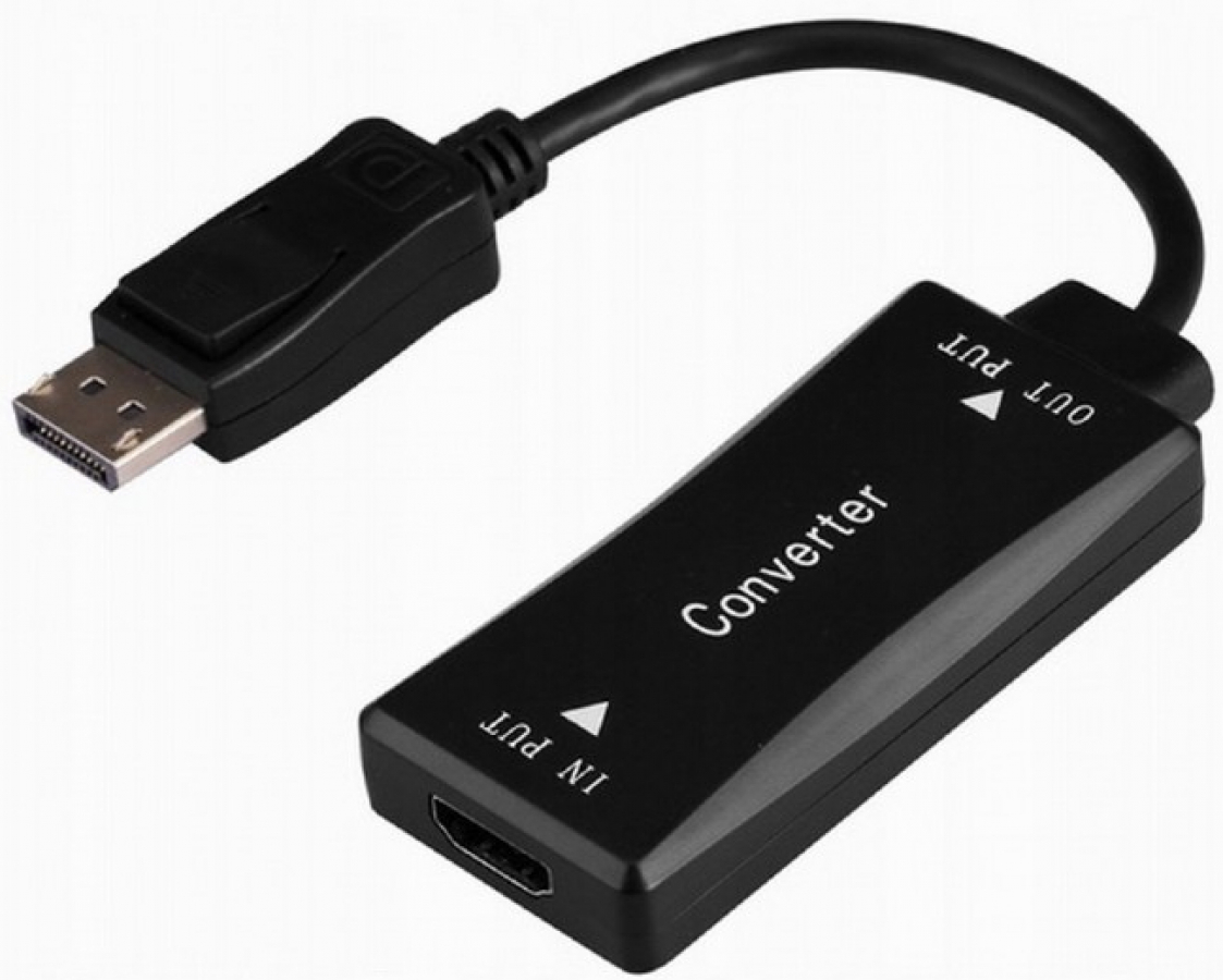 Adapter Gembird HDMI Female - DisplayPort Male 15cm 4K (A-HDMIF30-DPM-01)