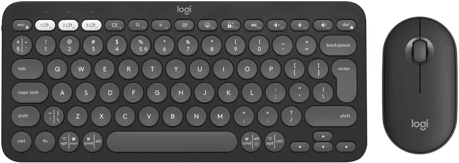 Klaviatūra Logitech Pebble 2 Combo for Mac Black (920-012244)