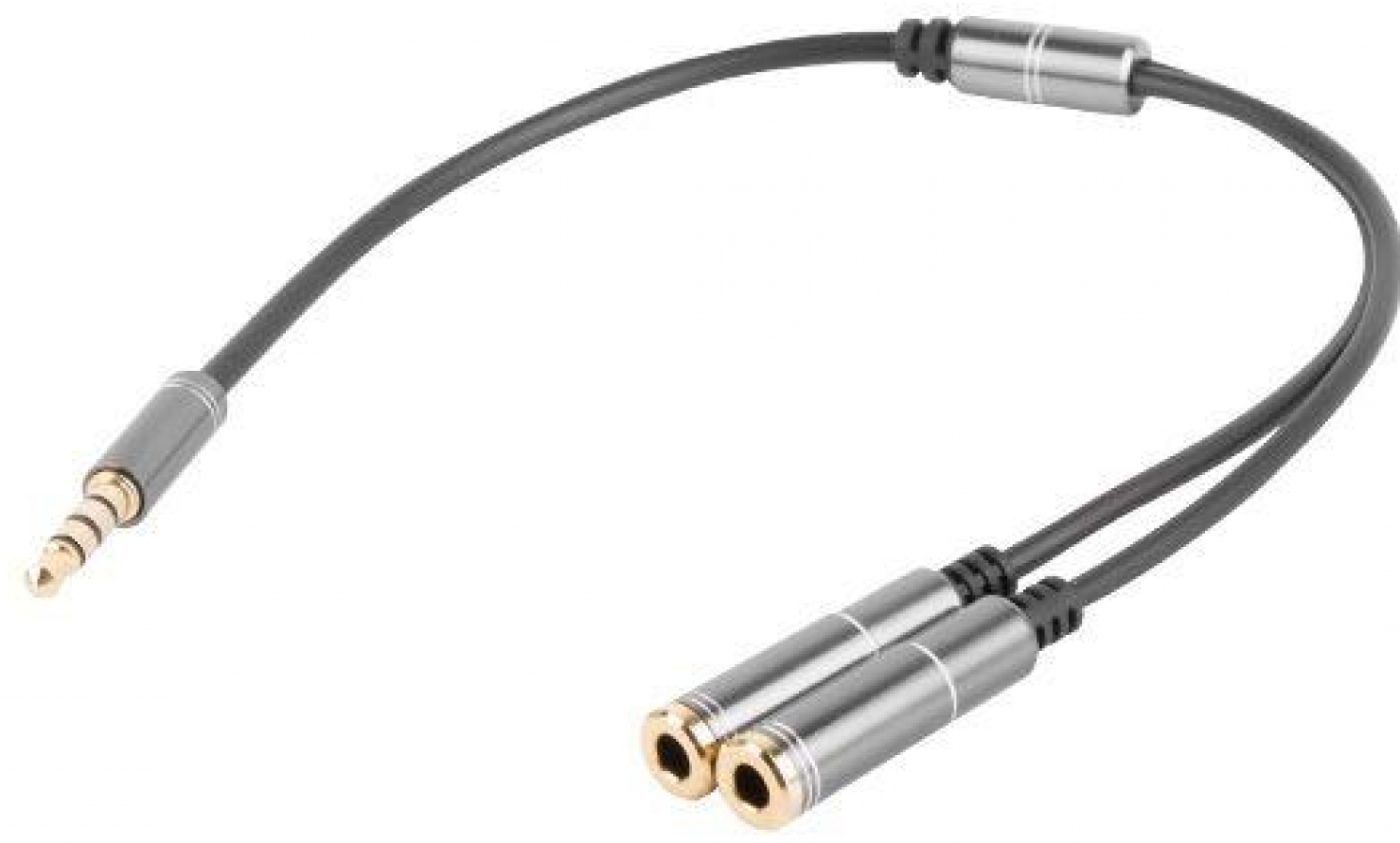 Adapteris Genesis 3.5mm Male  -  3.5mm Female x 2 Silver (NKA-0729)
