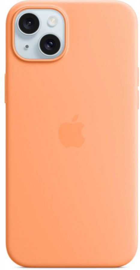 Maciņš telefonam Apple iPhone 15 Plus Silicone Case with MagSafe - Orange Sorbet (MT173ZM/A)
