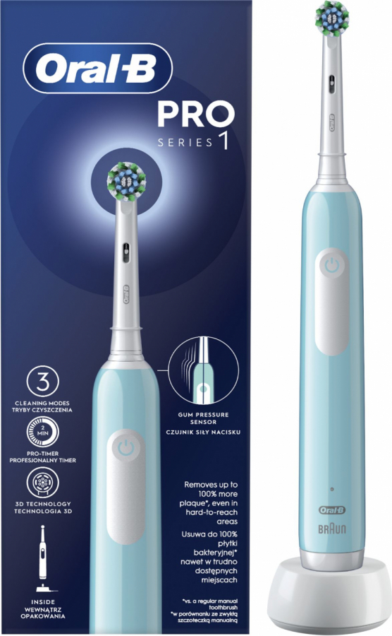 Elektriskā zobu birste Oral-B D305.513.3 Pro Series 1 Caribbean Blue Cross Action (D 305.513.3 BLUE)