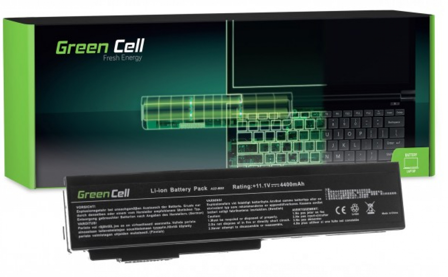 Akumulators Green Cell A32-M50 A32-N61 for Asus (AS08)