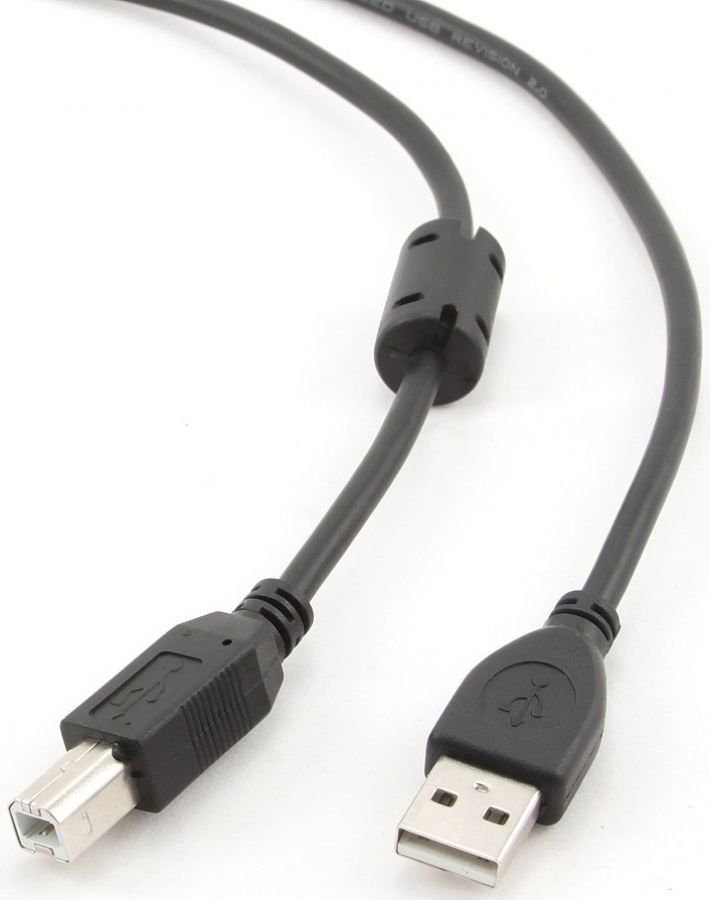 Cable Gembird Premium USB Male - USB Male B 3m Black (CCF-USB2-AMBM-10)