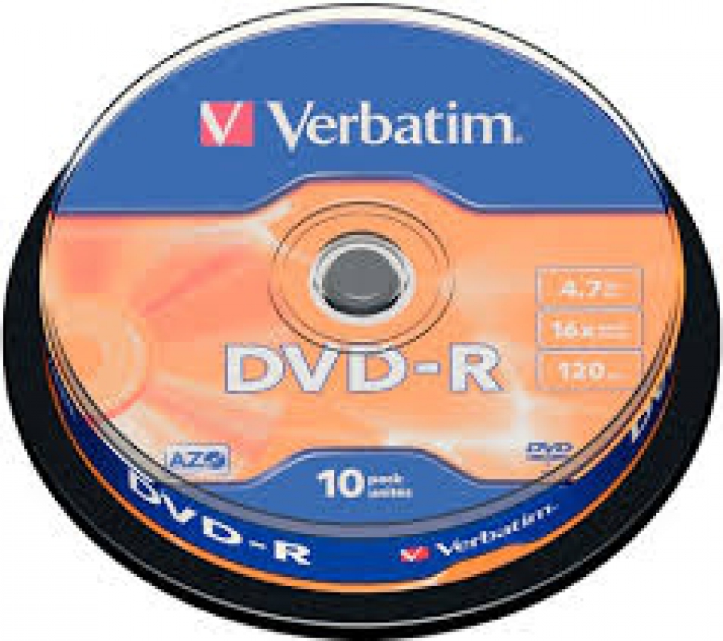 Matricas DVD-R AZO Verbatim 4.7GB 16x 10 Pack Spindle (43523V)